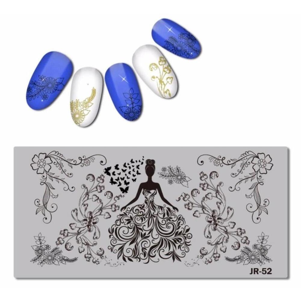 Nail Stamping Plate - Flowers and Butterfly’s